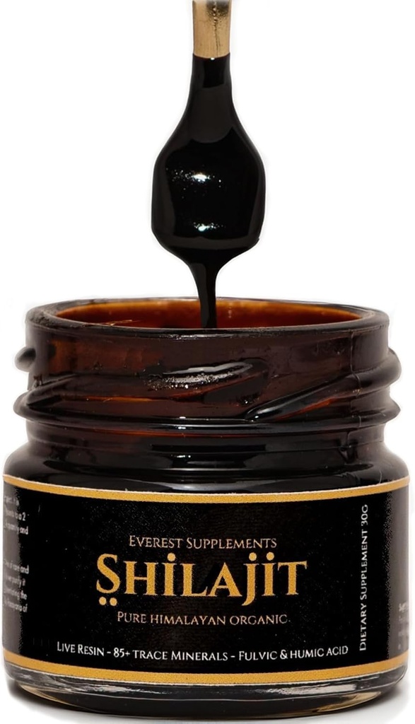 Shilajit Pure Himalaya Shilajit Shilajit - Shilajit for Men - Gold Grate 500 mg Maximum Potency - 85 Trace Minevic & Fulvic and Humic Acid for Energy Ammune Support, 30 Grams