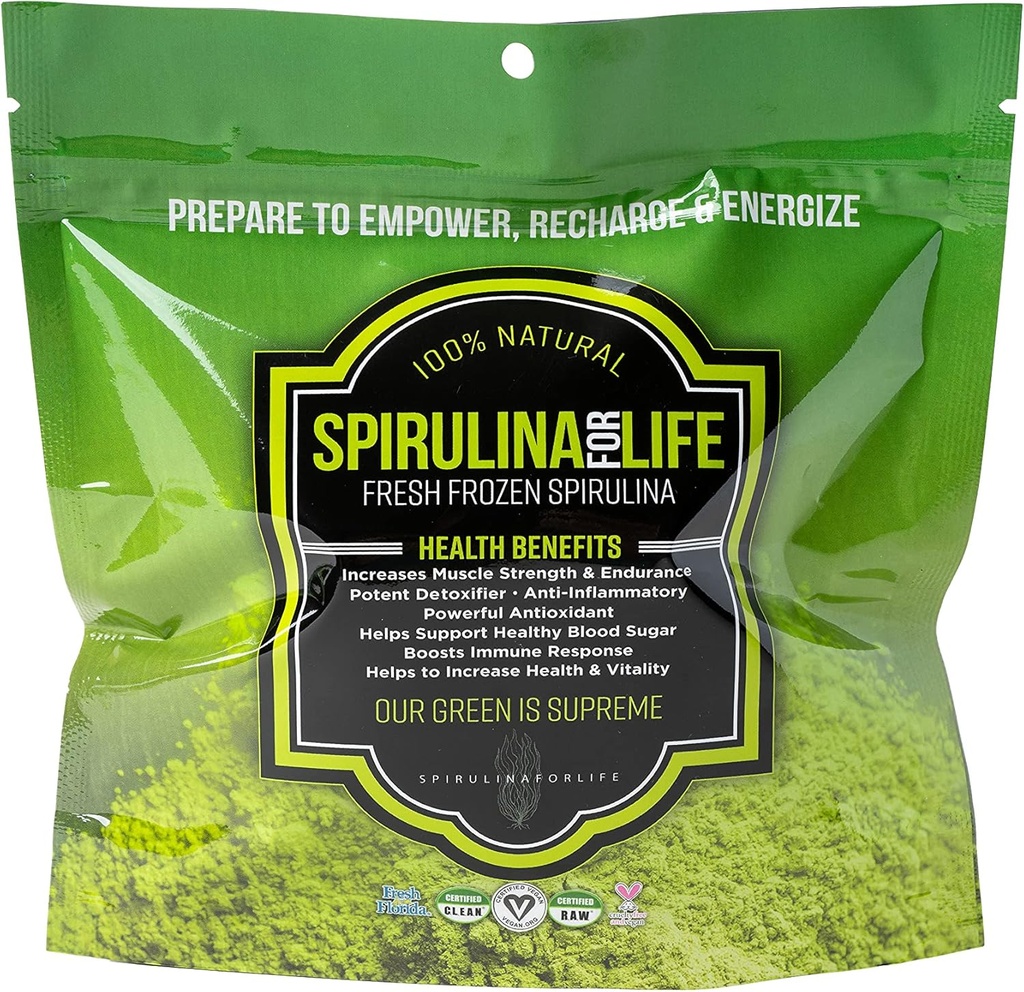 Spirulina 14 Stick Pack Day Supply Live Flash Frozen 100% Pure Grown di Alkali Water Grown, Harowed dan Amerika Serikat paling lengkap Super Food Natural Multivitamin