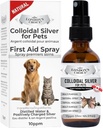 Colloidal Silver for Dogs, Dog Itchy Skin Relief, Hot Spot Treatment for Dogs and Cats, Wound Care for Pets, Dog Paw Licking Dukungan, Pet Skin Soothing, 2oz (59ml) Glass Bottle