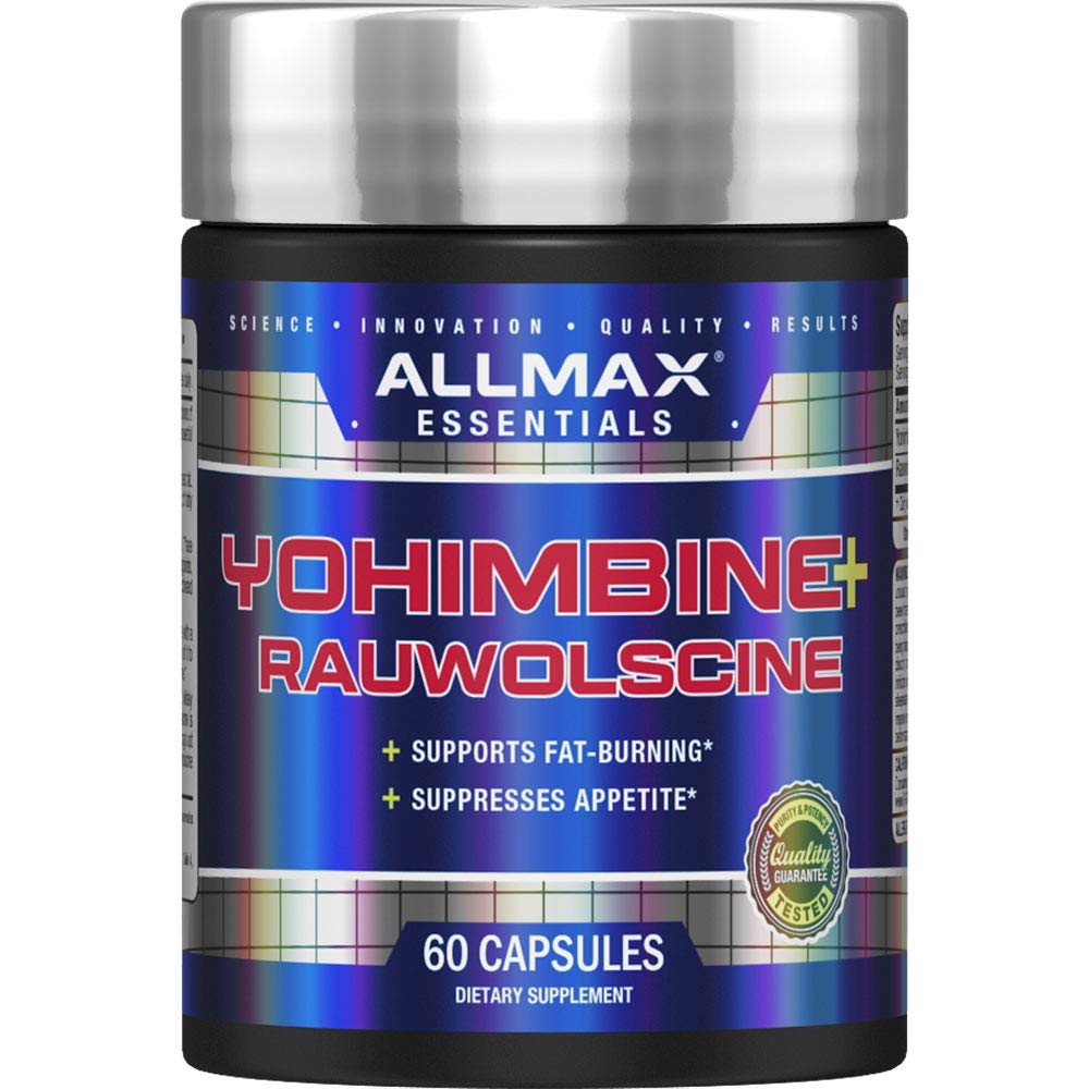ALLMAX Esenitials YOHIMBINE + RAULSCINE - 60 Capsules - Pendukung Pembakaran Fat & Menekan Appetite - 60 Pelayan