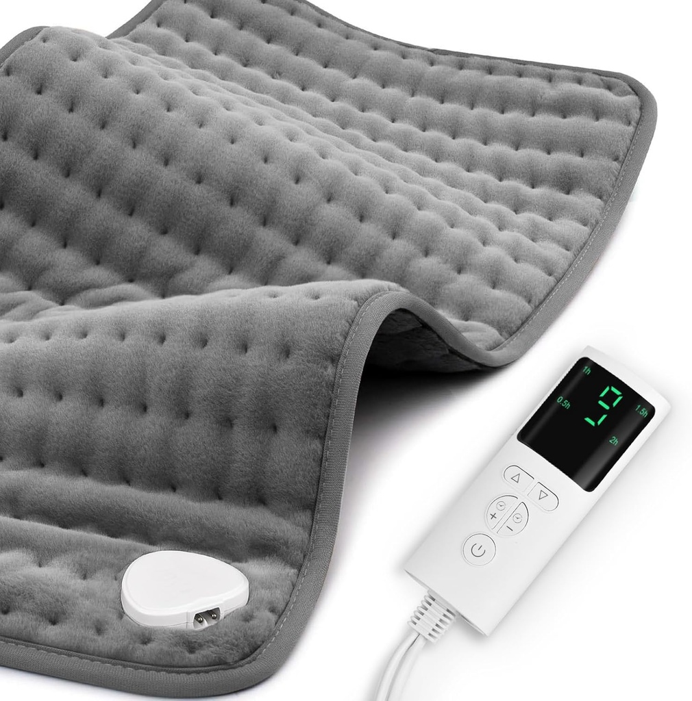 Hasing Pad for Back Pain Relief & Cramps 17 "x33" Large, Moist Dry Heat Options, XL Electric Heating Pads, 9 Heat Setting, Machine Washable, Auto- Off, Gifts for Women, Mom, Men