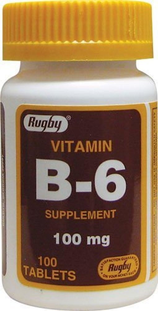 Rugby Vitamin B-6 Tablet, 100mg, 100ct (3 Pack)
