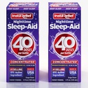 Liquid Sleep-Aid, 50mg Diphenhydramine HCI, Twin Value Pack (80 Doses), Grape Flavor, Fall Asleep & Stay Alleep Longer