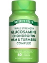 Nature 's Truth Glucosamin Chondroitin MSM Complex 124; 60 Caplets 124; dengan Turmeric 124; Triple Power Formula 124; Non-GMO dan Gluten Free Suplemen