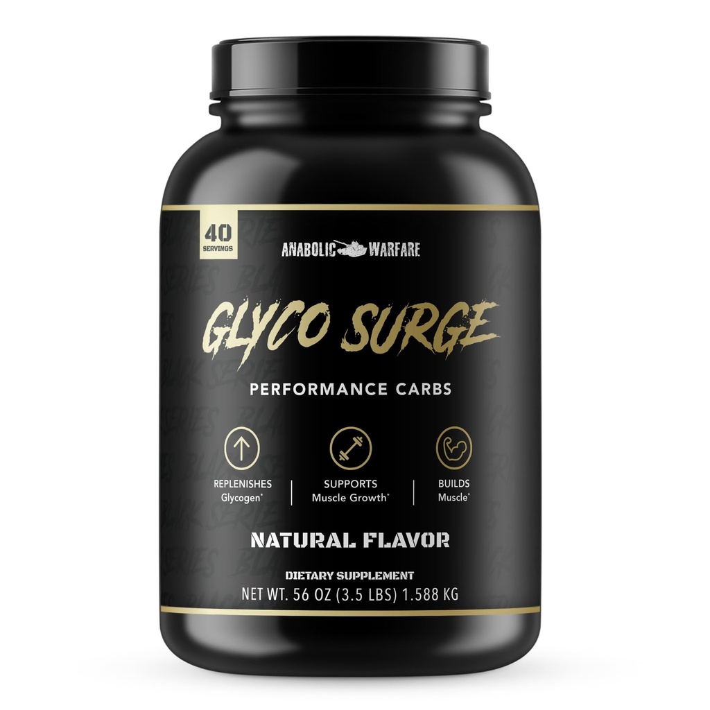 Warfare Anabolic Glyco Surge Glycogen Suplemen Karbs Performance untuk Bantuan Perkembangan Muscle Lean, Post Workout Recovery dan Endurance * (Natural - 40 Hamba)