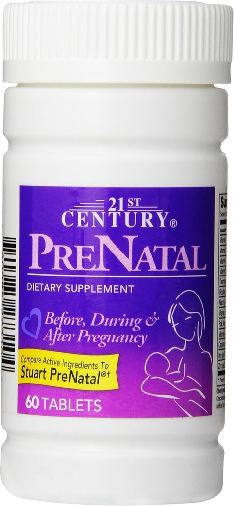 22th Century Prenatal Tablet, 60 Count (Paket 2)