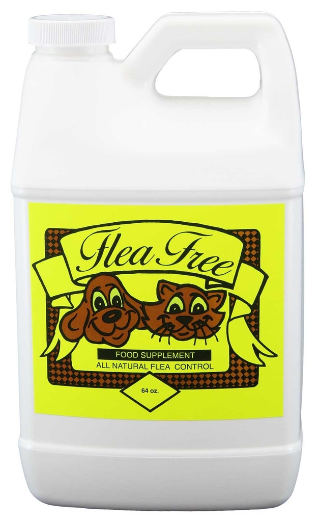 Flea- Free Pure Organic Food Suplement dan Natural Pet Products, 64 Ounce