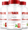 (3 Kemas) Pil Burner Belly Outback, Premium Out Back Belly Burner Kapsules, Semua Suplemen Keto Berat Tubuh Alam (180 Capsules)