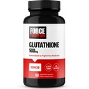ForCE FASETOR Glutathione Suplemen, Tambahan Antiokhidant dengan Glutathione 500mg untuk Absorpsi Superior dan Efficacy, Bentuk Aktif, Vegan, Non-GMO, 60 Vegetable Capsules
