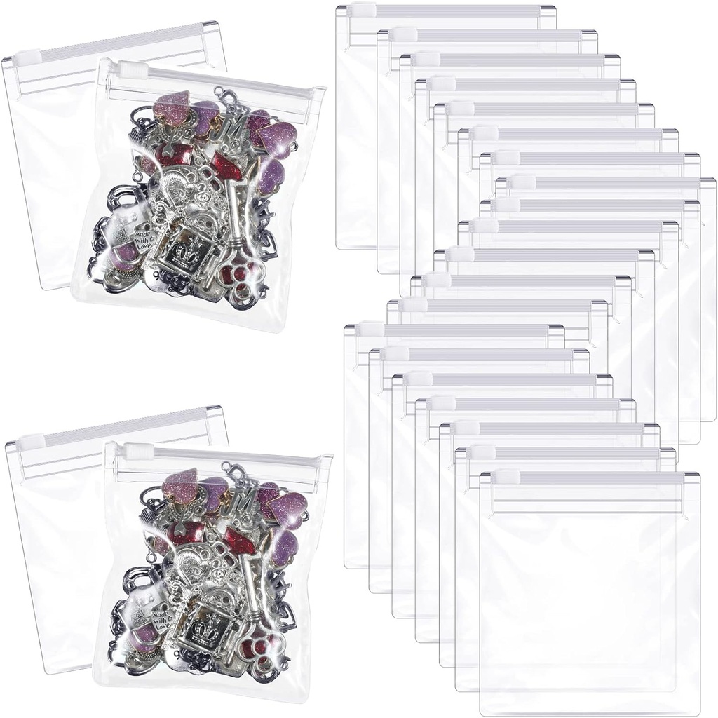 Pill Pouch Bags Zippered Pill Phause Pill Baggies Clear Pill Self Seals Travel Organizer Storage with Slide Lock for Cod Liver Oil, Pills and Small Item (36 Pieces)