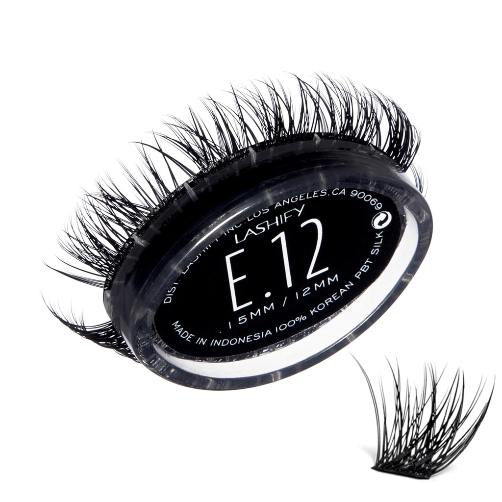 Lashify Extreme 12mm Gossamer DIY Eyelash Extensions Refill, Black, Easy False Lashes To Add Elemendous Volume
