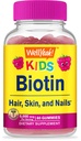 Welyeah Biotin Gummies for Kids 5000 mcg - Mendukung Pengembangan Rambut, Kesehatan Skin, dan Nails - Natural Sourced Flavors - GMO Bebas, Gluten Free - Gummy for Boys and Girls - 60 Count