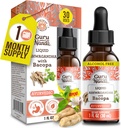 GuruNanda Liquid Ashwagandha dengan Bacopa (1 Fl Oz) - Natural Dietary Supplication Extract Drops - for Men & Women - Vegan & Alcohol- Free - Aids in Immune, Focus & Relaxation Support
