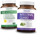 Penjaga Intestinal & Kompleks Gut (2- Month Suply) Gut Guard Combo - Intestinal Guard (120 Capsules) Proolity Formula & Gut Complex (120 Capsules) Natural Candida Dukungan - All-in-one Dukungan
