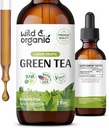 Peluncuran Liquid Ekstrak Hijau & Organik Liar - Suplemen Antioksidant - Suplemen Teh Hijau Alam / Camelia Sinensis - Vegan, Gula & Alcohol- Gratis - 2 quid oz