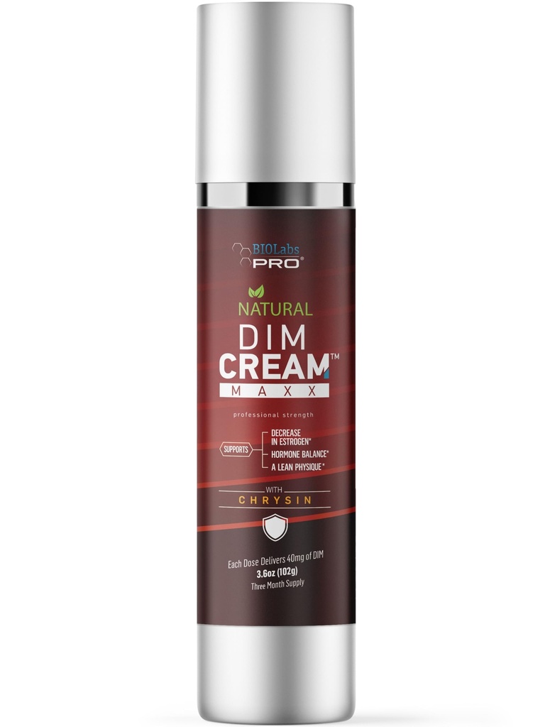 BIOLABS PRO Estrogen Blocker - Natural DIM Cream - Metabolize Excesspart Estrogen - Diindolymetana Hormone Balance Dukungan DiM Tambahan untuk Pria Atau Perempuan - 3.6oz
