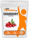 BulkSuplements.com Cranberry Powder - Cranberry Suplemen Perempuan & Men, Air Dry Cranberry - Unsweetened & Gluten Free, 5g per Serving, 1kg (2.2 pon) (Pack of 1)