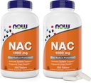 Sekarang Makanan NAC 1.000 mg, 250 tablet (Paket 2), N- Acetyl- Cysteine Suplemen, 100mg (1 gram) per tablet - Vegetarian, Non-GMO