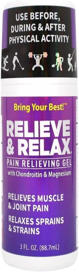 Relieve & Relax Pain Relief Roll On - Ekstra Kekuatan, Fast Action, Mess- Free Topical Analgesic - Soothe Sore Muscle & Joint, Back, Knee, Foot
