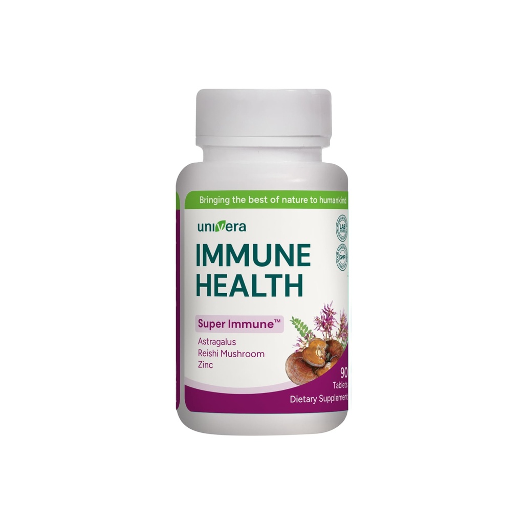 Univera Super Immune: Formula Premium Herbal untuk Kesehatan Imune - Reishi Mushroom, Astralus, Schisandra & Eleuthero Ekstrak - 90 Tablet