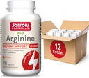 Jarrow Formulas Arginine 1000 mg, Dietary Supplement, Support Nitric Oxide Production, Supports Protein Synthesis, 100 Tablet, Up to 100 Day Supply (Paket 12)