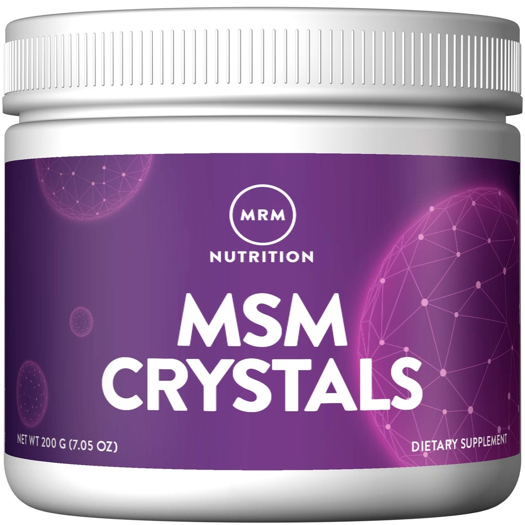 MRM Nutrition MSM Crystales 124; Pure Biofure Powder untuk Kesehatan Gabungan, Rambut, Skin, dan Nails Dukungan 126; Vegan Crystal Suppplemen 124; 200 Hamba