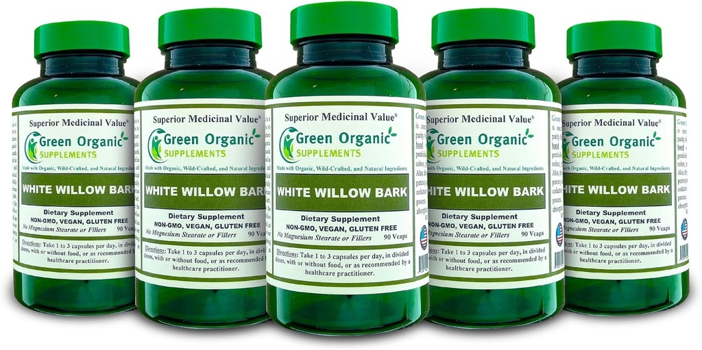 Suplemen Organik Hijau Willow Bark Putih (Paket 5)