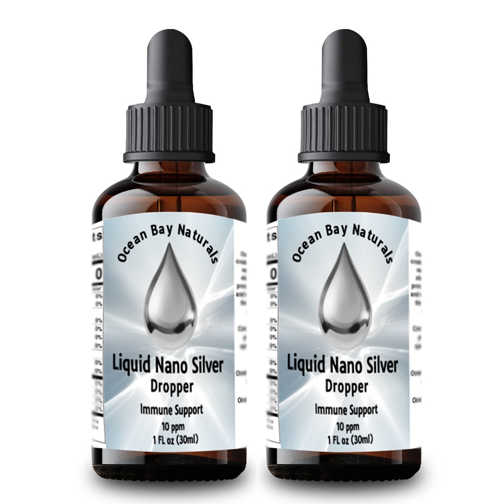 Liquid Nano Silver 134; More Absorbable Than Colloidal Silver 14; 10plum 124; Twin Pack 14; 1oz Dropper