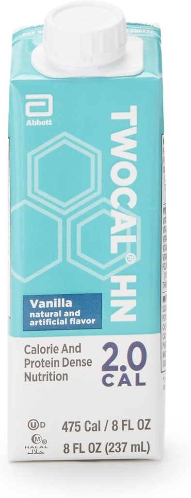 Generik TwoCal HN Vanilla Oral Suplemen 8oz Siap digunakan (Case of 24)