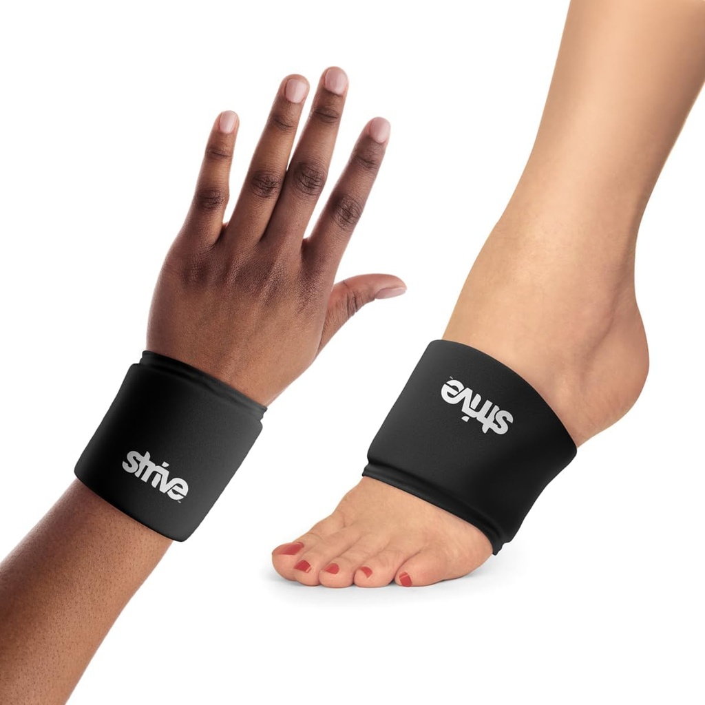 Strive Wrist or Foot Ice Pack Chack, Hot & Cold Therapy, Pay Relief Gel Compression, 360 Degree Coverage for Rheumatoid Arthritis, Tendinitis, Carpal Tunnel Pain, Injuries, Swealing, Bruises (2- Pack)