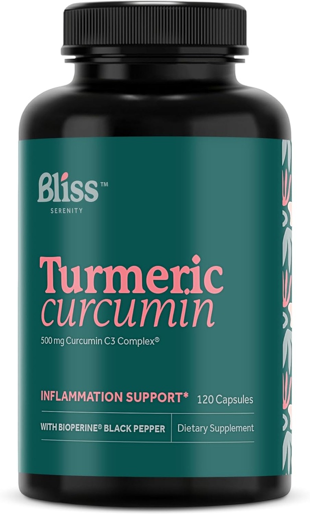 Curcumin C3 Curcumin Kompleks 500 mg, Enhanced with Black Pepper for Better Absorpsi; Kosher Certified, Non-GMO dan Gluten Free - Standard 95% Curcuminoid - 120 VevCaps