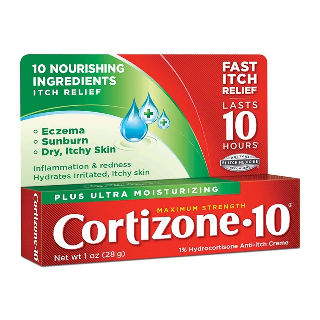 Cortizone - 10 Anti- Itch Creme Plus healing Moisturizers, Maximum Power, 1 oz.