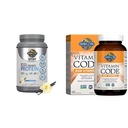 Garden of Life Organic Vegan Protein Powder, Vanilla, 30g - Programs, BCAAs for Post Workout Recoding 19 Servings + Raw Vitamin Code Vitamin C, 120 Veg Capsules
