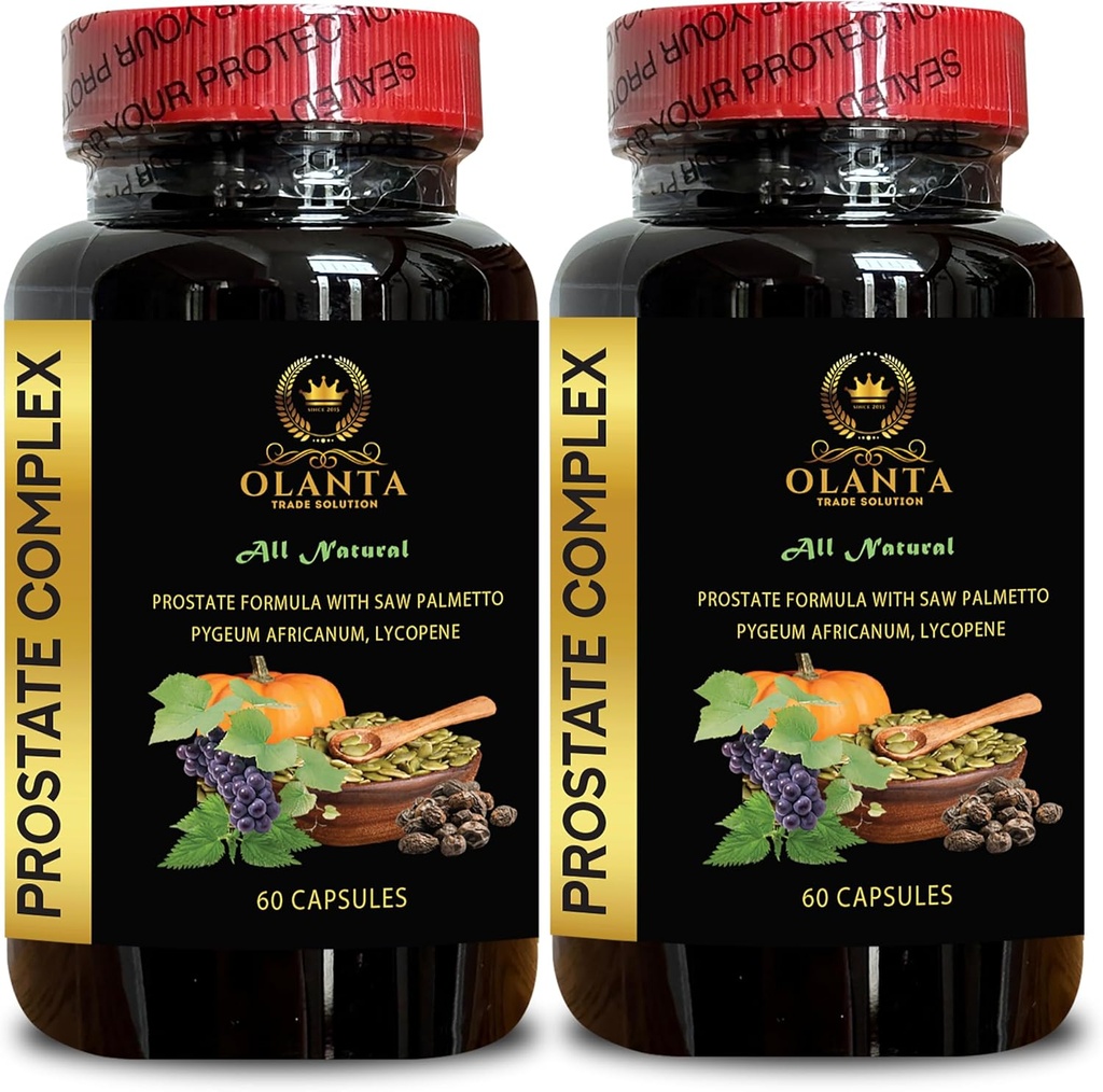 Natural Prostate Complex - Vitamin E for Prostate, Nettle Extract Prostate, Prostate Supplement, Prostate Supplements for Men Over 50, Prostate Pills with Saw Palmetto - 2 Bottles