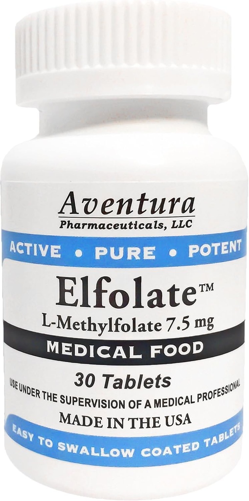 ELFOLATE ® 7.5mg L- Methylfolat Methyl Follate Medical Food Supplemen Professional Professional Profestive Present Enable 30 tablet