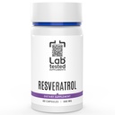Trans- Resveratrol - 60 500mg Capsules - Pihak 3 COA Menyediakan dengan Setiap Lot # - Murni Resveratrol