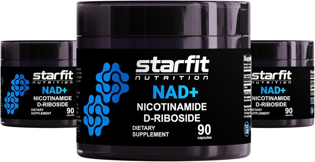 STARFIT - Nicotinamide D- Riboside, Nicotinamide Riboside untuk Pendukung NAD + Tingkat, Fokus dan Energi Suplemen, Metabolisme Mendukung Nicotinamide Ribside NAD Suplemen, 270 Kapsul