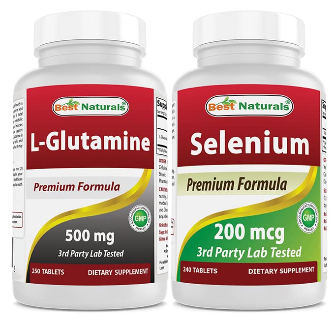 Terbaik L- Glutamine 500 mg & Selenium 200 mcg