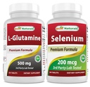 Terbaik L- Glutamine 500 mg & Selenium 200 mcg