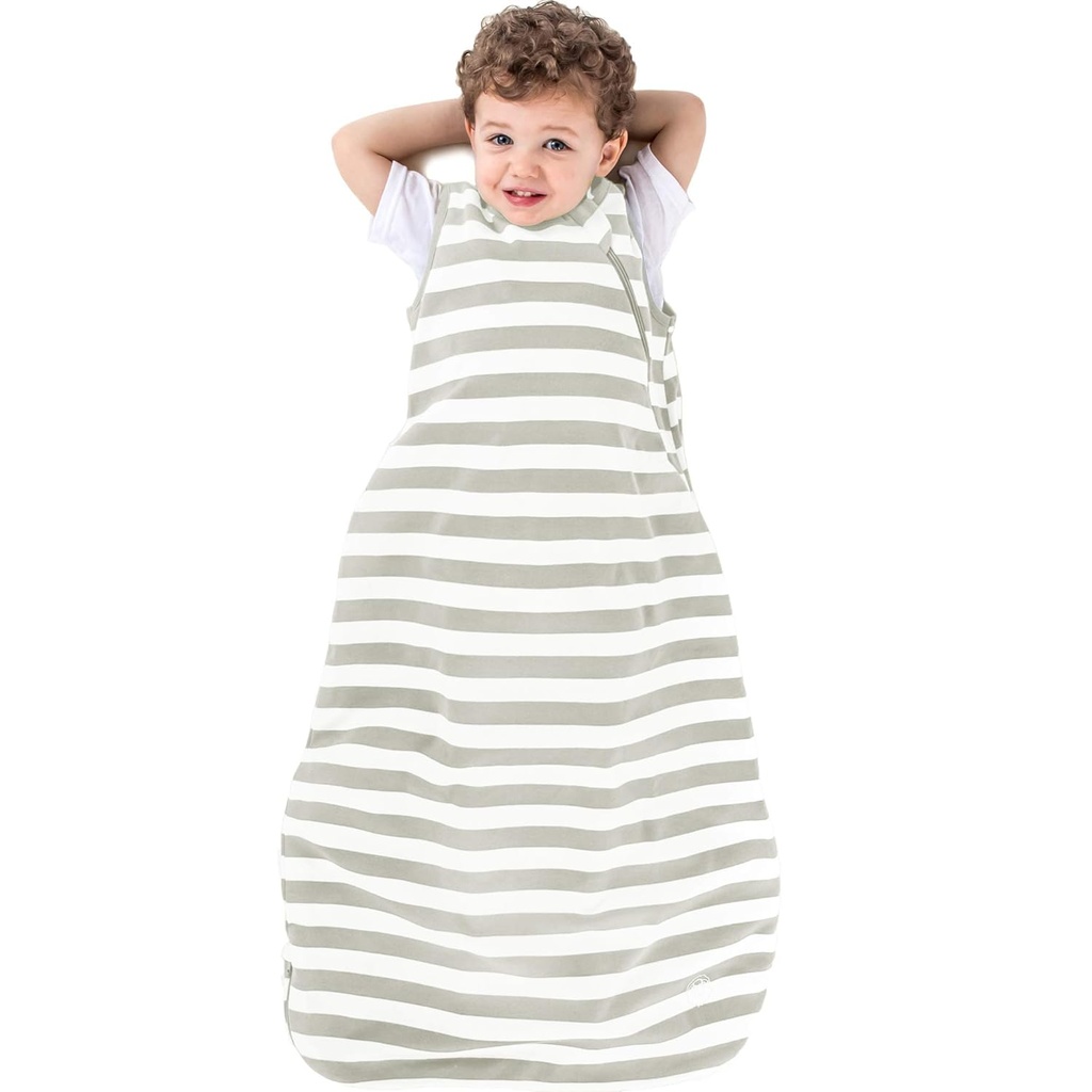 Ecolino Organic Cotton Baby Sleep Sack - 2- Way Zipper Baby Wearable Blanket - Toddler Sleeping Bag Sack - 18- 36 Bulan - Perak