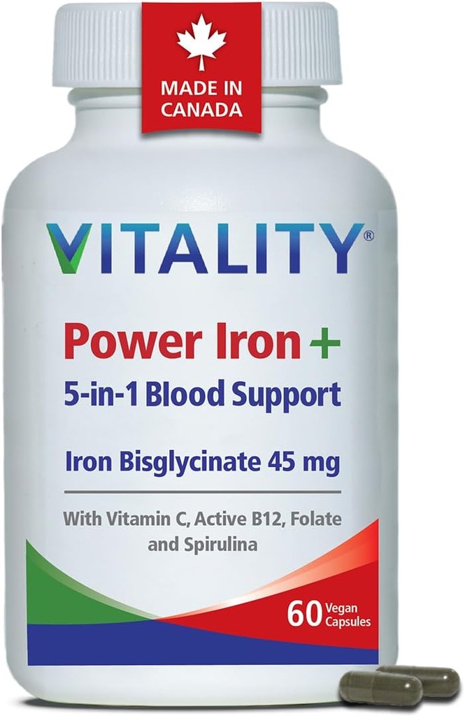 Vitalitas Power Iron dan Spirulina, 60 CT