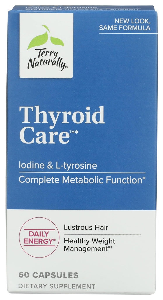 Terry Tentu Thyroid Care - Imune Health & Energy Dukung Formula - Nutonation Suplemen dengan Iodium untuk Kesehatan Thyroid - Suplemen Wellness dengan L- Tyrosine - 60 Kapsul