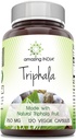 Amazing India Triphala (Natural Triphala Fruit) Supplemen 124; 750 Mg per Serving 124; 120 Veggie Capsules 126; Non-GMO 124; Gluten- Free