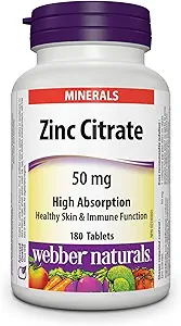 Webber Zinc Citrate 50 mg, 180 tablet