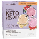 WonderFit by WonderSlim Keto Smoothie with C8 MCT Oil, Variety Pack, 1-3g Net Carbs, Gluten Free, Probiotic & Imune Support (5ct)
