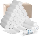Treela 100 Rolls Gauze Bandage, 4 in x 5 Yards, Eleustic Bandages Individual Packaging Sterile Non Latte Pertama Aid Paid Medical Breattable Gauze Roll Bold for Safety Weund Caring and Supplies