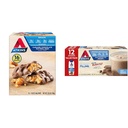 Atkins Caramel Chocolate Nut Snack Bar, Protin Snack, High in Fiber, 2g Sugar, 16 Count & Milk Chocolate Delight Protein, 15g Protein, Low Glycemic