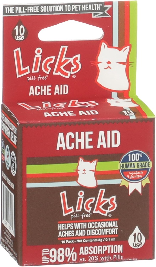 Licks Pill- Free Cat Ache Aid - Turmeric dan Ginger Cat Suplemen Cat Health