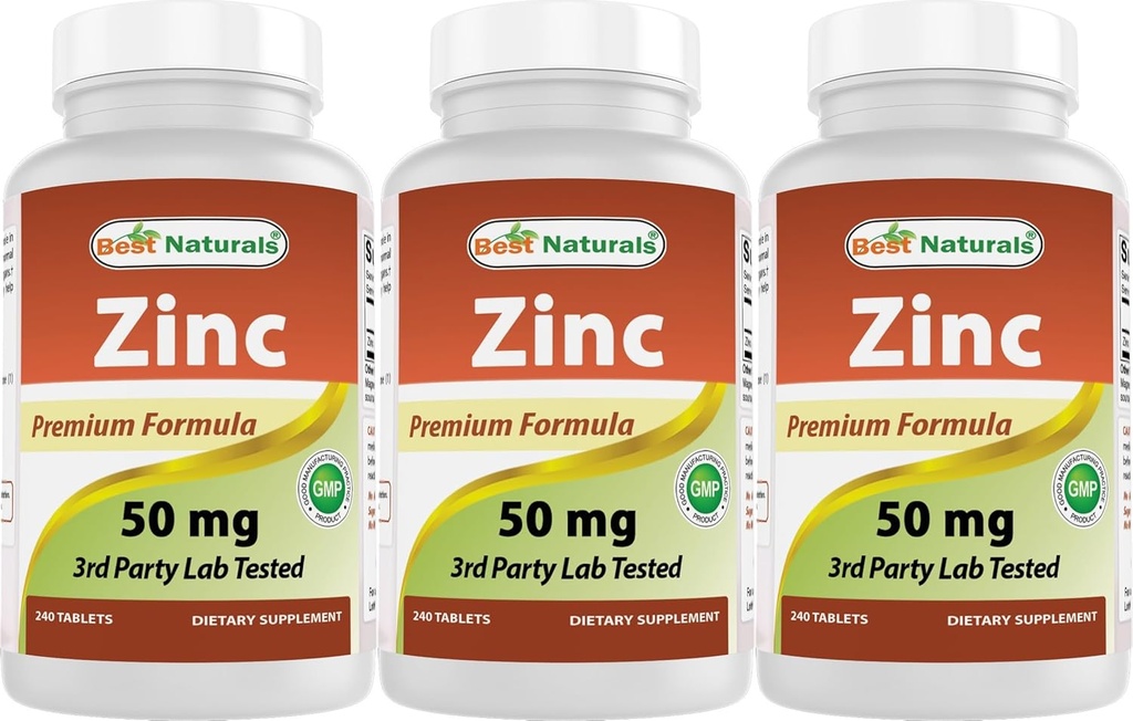 Suplemen Suplemen Syinc Terbaik sebagai Gluconate Zinc 50mg 240 Tablet Paket 3