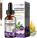 Tambahan Root Ashwa Totaria Lipomal Ashwaganda Drops, Tambahan Root Ashwa Kekuatan dengan Shilajit, Ginseng, Magnesium, Soursop, L- Theanine, 60ml